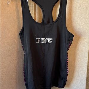 Junior Black Tank with Pink Accents large